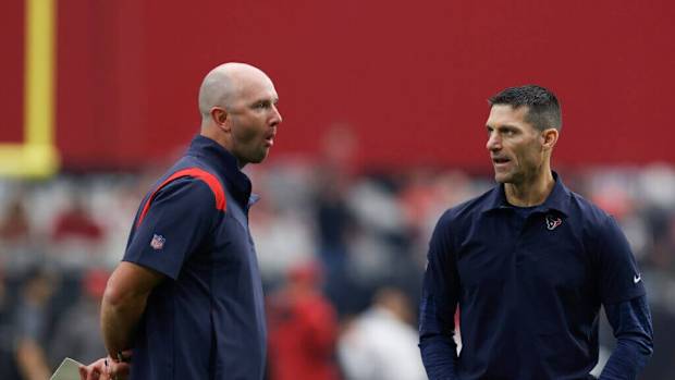 Houston Texans executives Jack Easterby (right), Nick Caserio (left)